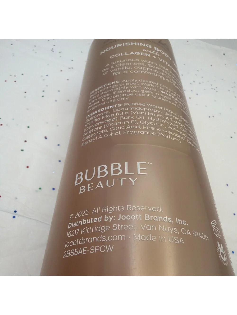 Bubble Beauty Vanilla Blush Body Wash With Collagen Vitamin E 32 fl oz New